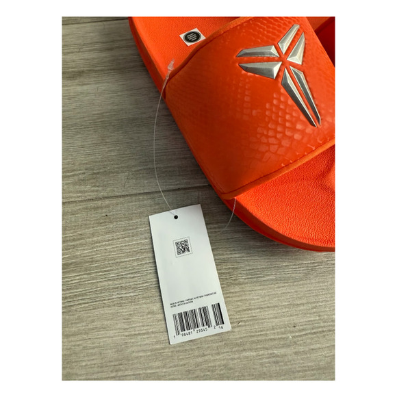 Mens 11 Nike Kobe Offcourt Slide Orange Silver Open Toe Sandals IF2870-800 NEW main image 5